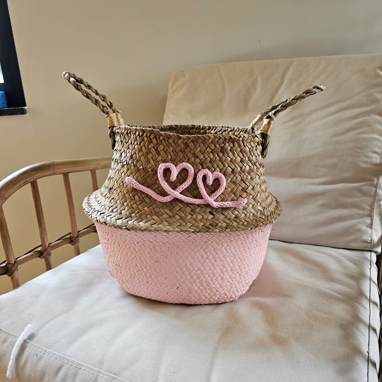 Mand roze met hartjes