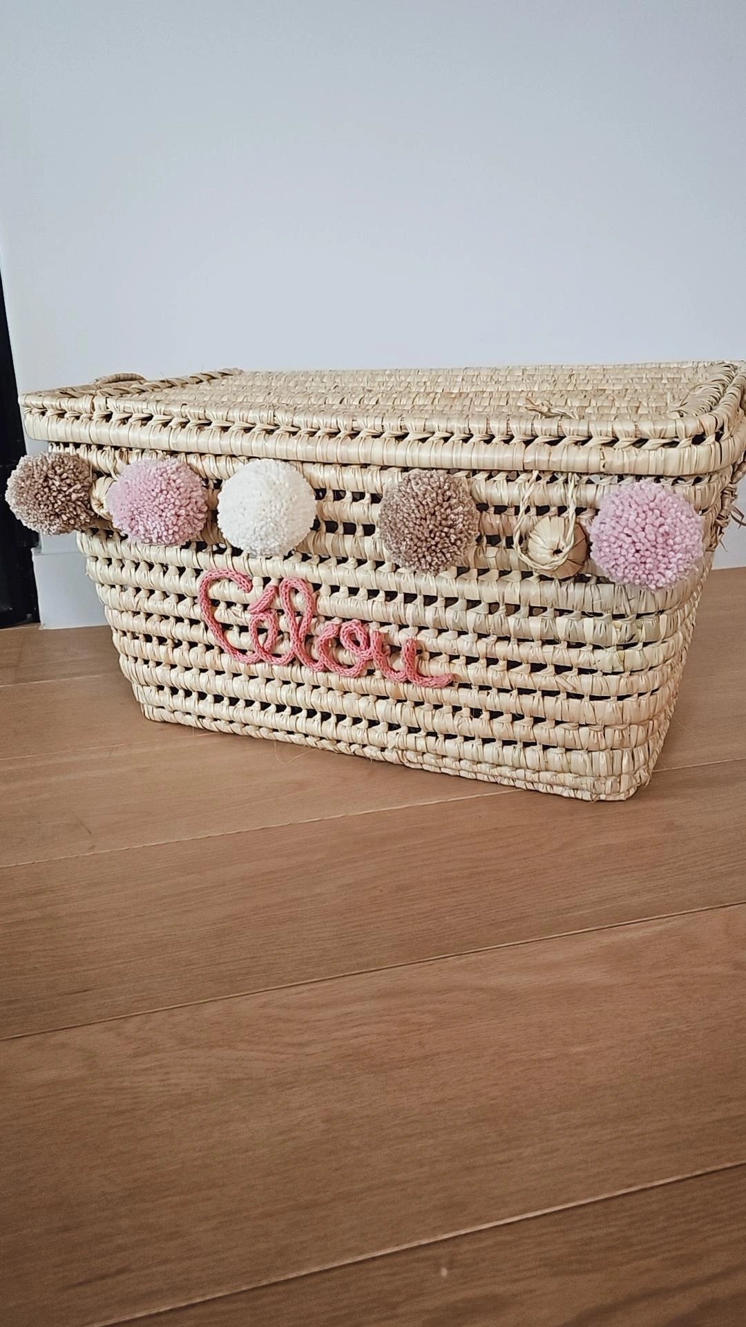 Koffer Camille (donkerbeige- roze - ecru) naam taupe