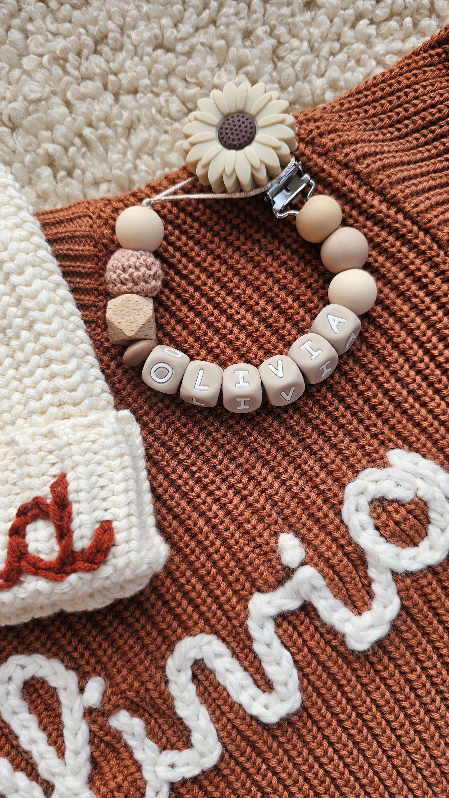 Speenkoord Bloemenclip