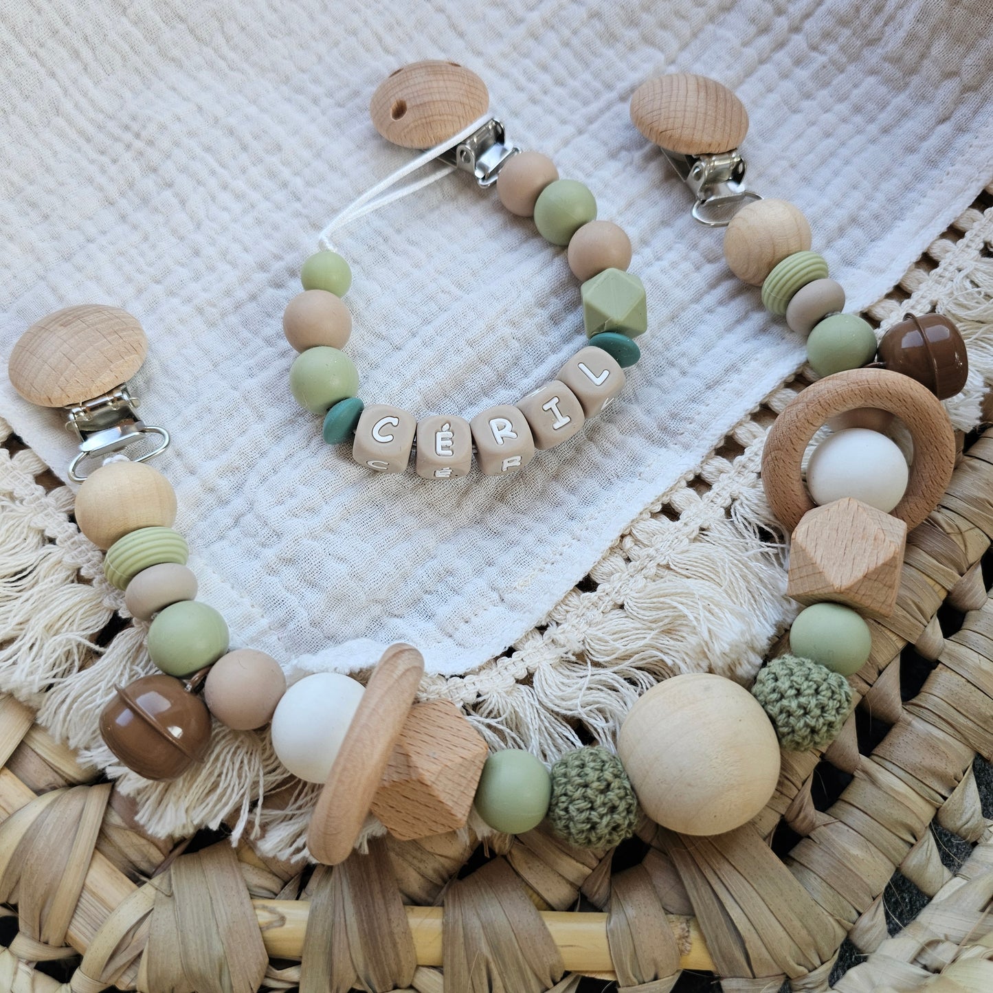 Wagenspanner groen/beige