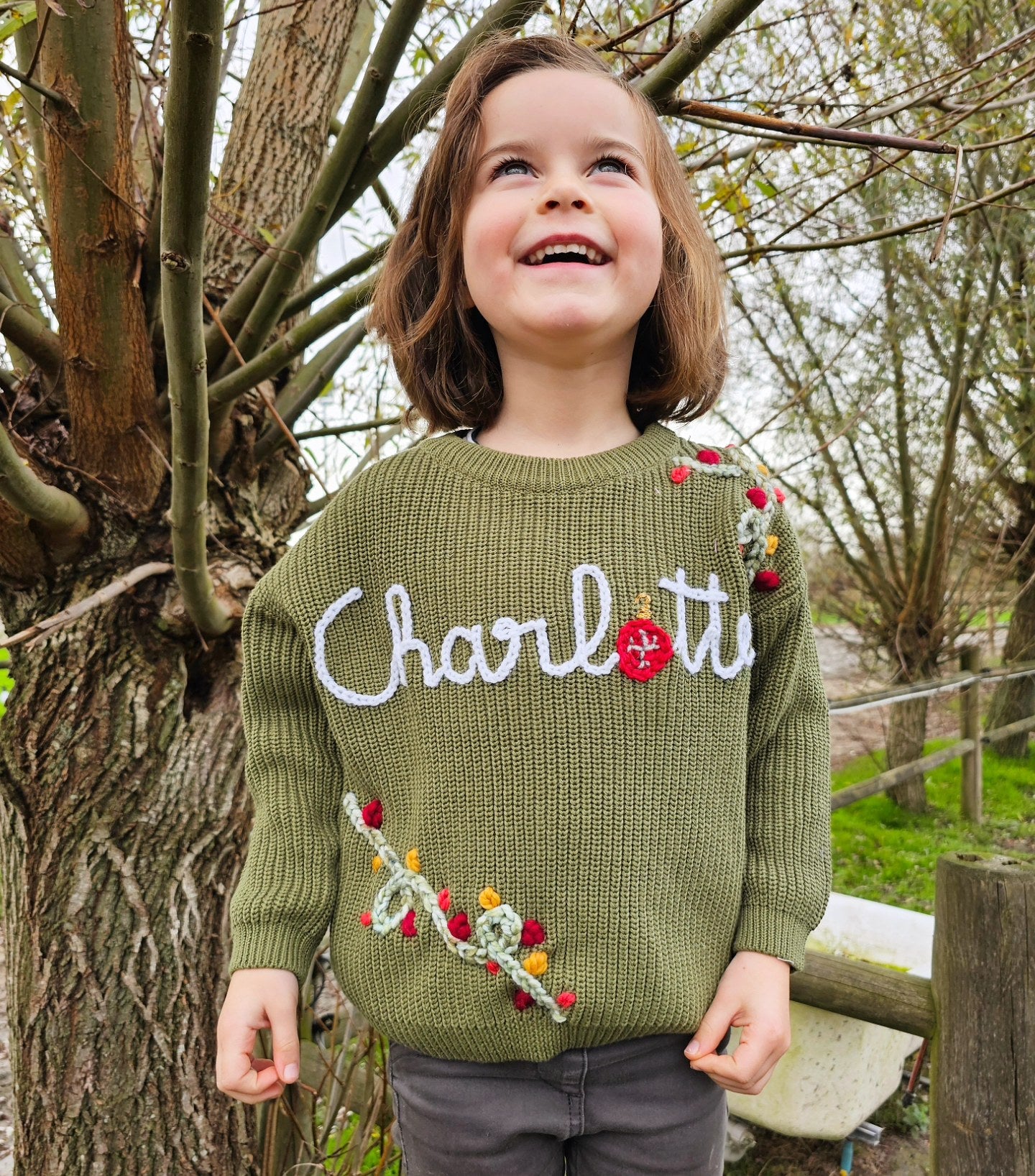 Kersttrui naam + lichtjesnoer