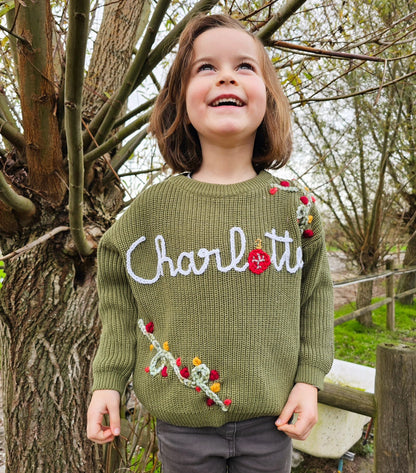 Kersttrui naam + lichtjesnoer