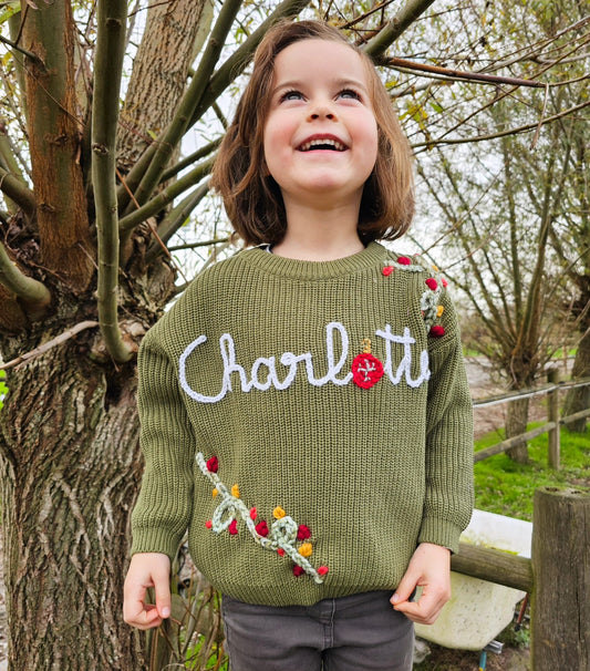 Kersttrui naam + lichtjesnoer