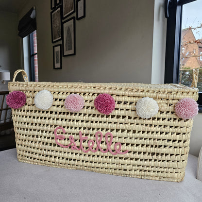 Koffer Estelle (framboos-ecru-oud roze)