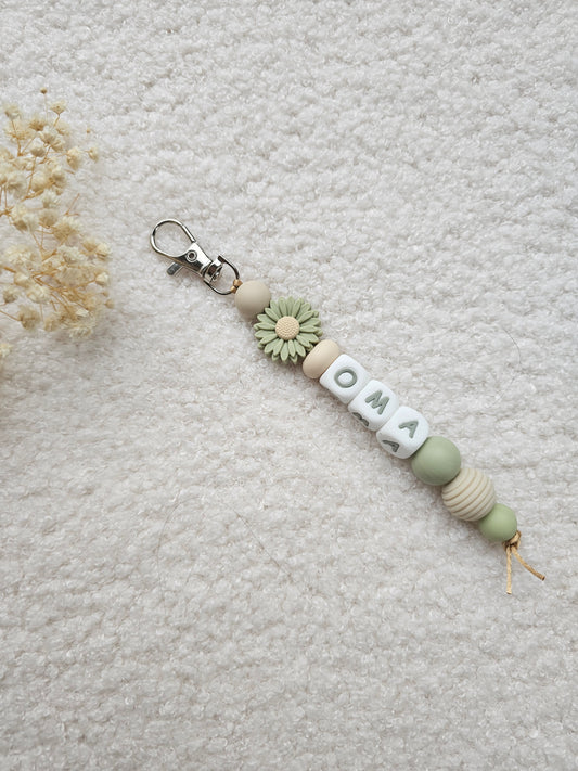 Sleutelhanger Bloem Groen