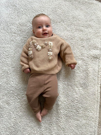 Sweater bloemenletter