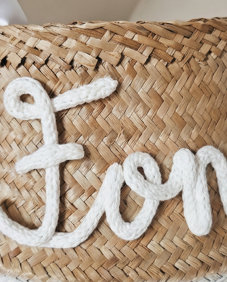 Ronde Mand  Wit/Beige