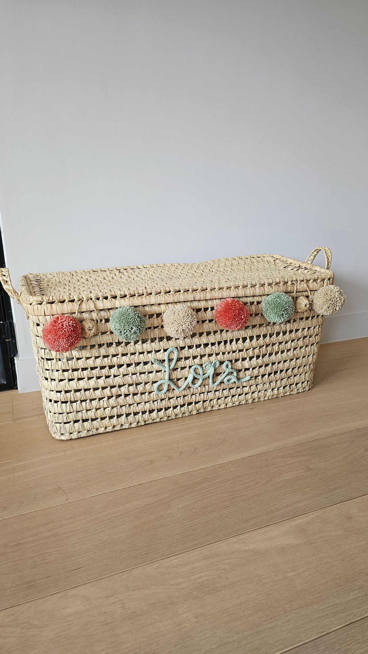 Koffer Loïs (koraal-beige-saliegroen)
