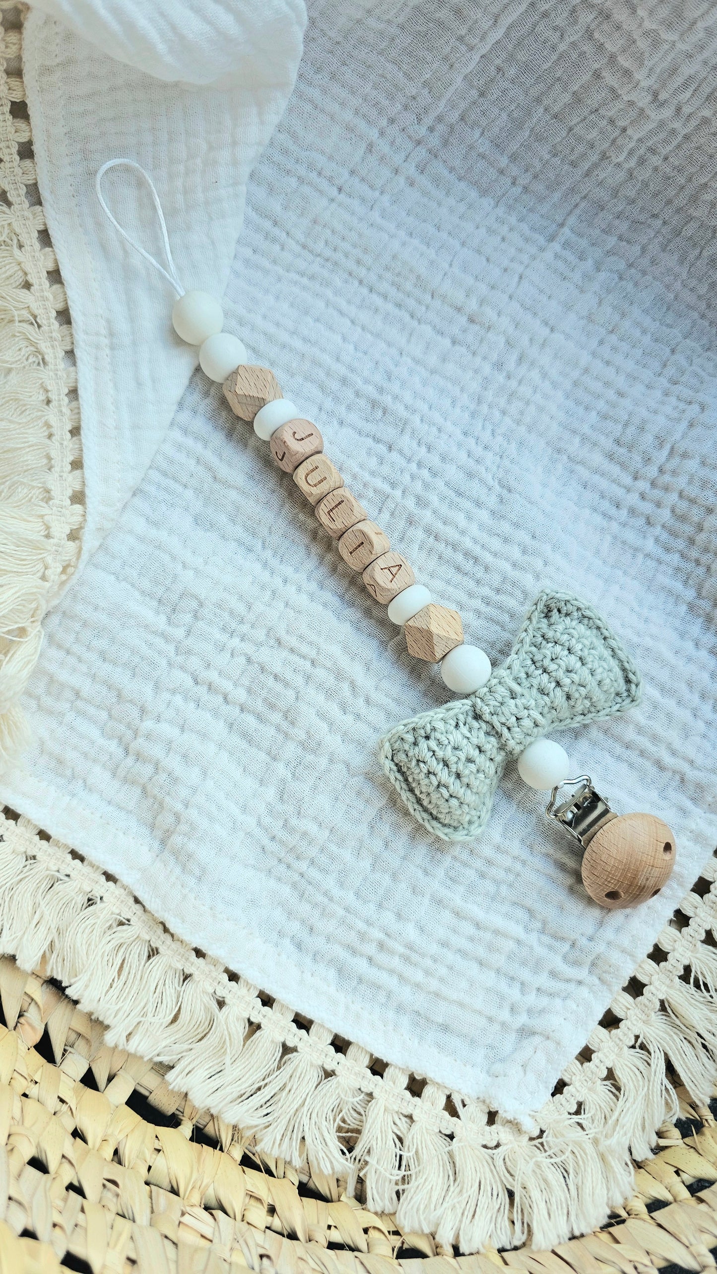 Speenkoord  gehaakte strik