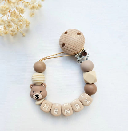 Speenkoord met naam Beer Bruin