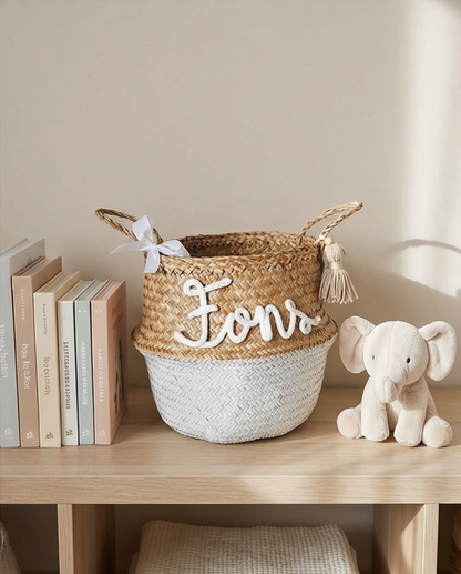 Ronde Mand  Wit/Beige