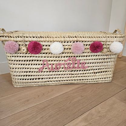 Koffer Estelle (framboos-ecru-oud roze)