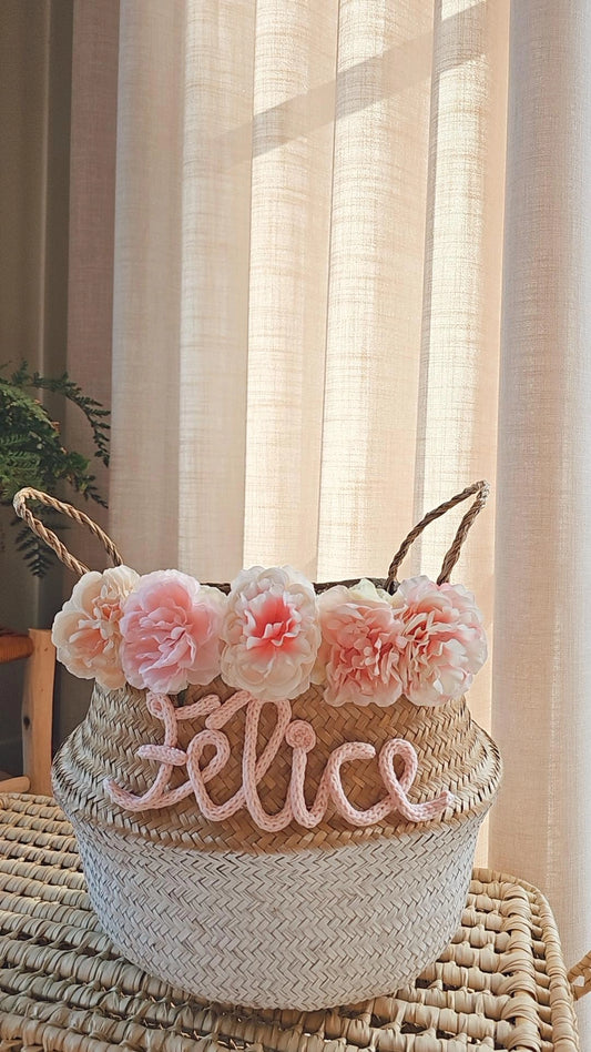 Ronde mand /bloemen