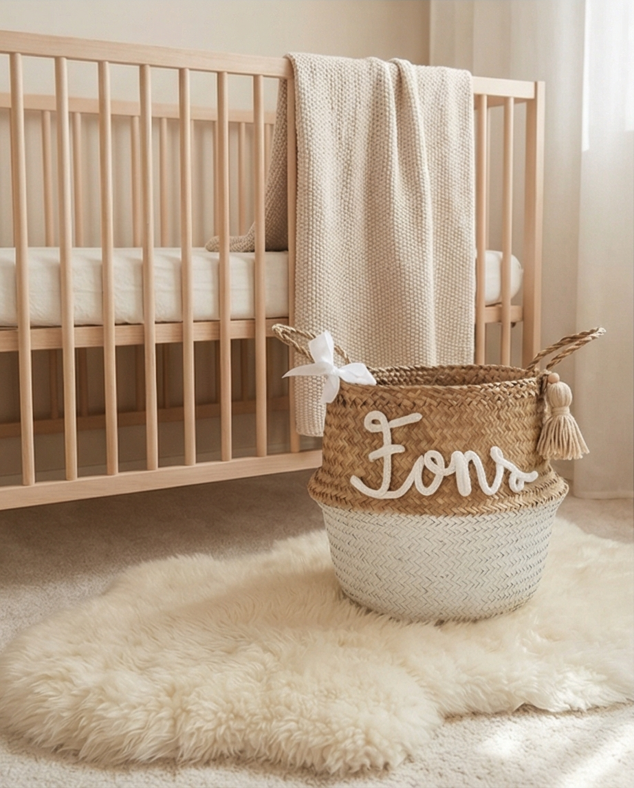 Ronde Mand  Wit/Beige