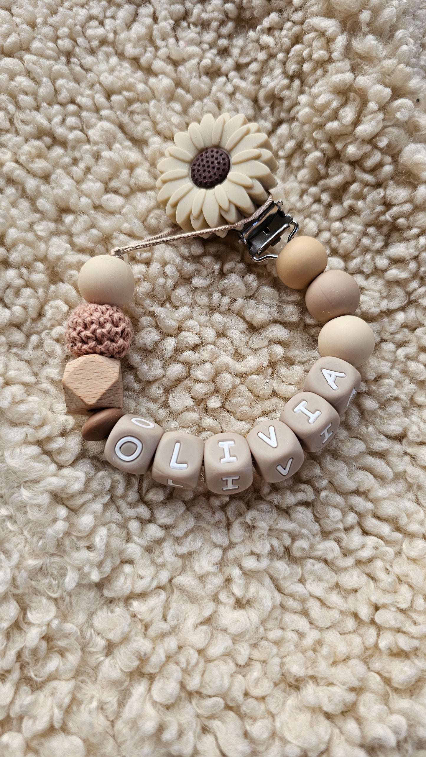 Speenkoord Bloemenclip