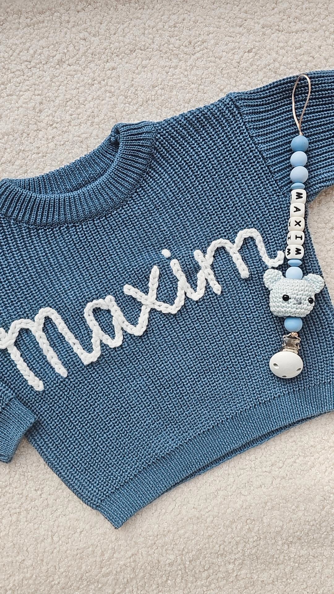 Sweater met naam BLAUW