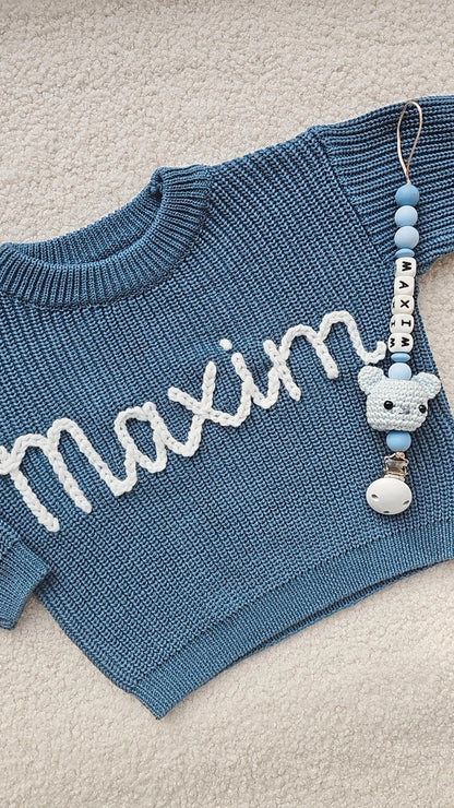 Sweater met naam BLAUW